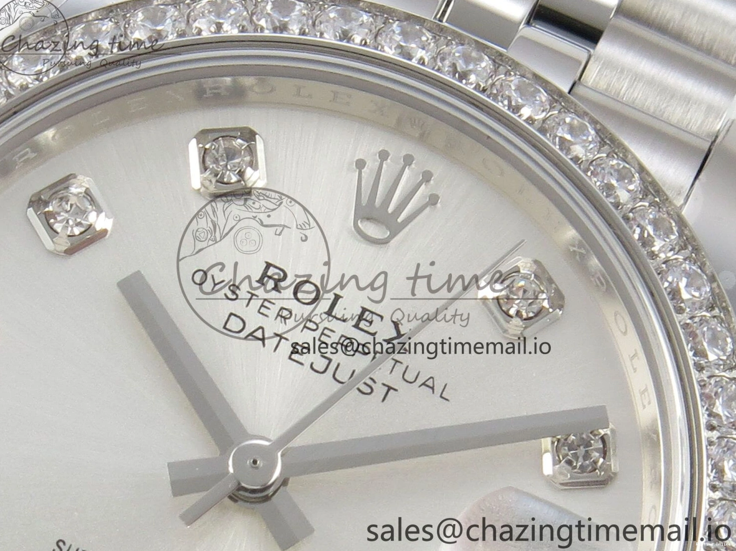 0404 Lightweight DateJust 31 278384RBR THBF 1:1 Best Edition 904L Steel Silver Diamonds Dial Diamonds Bezel on SS Oyster Bracelet HZ Cal. 22